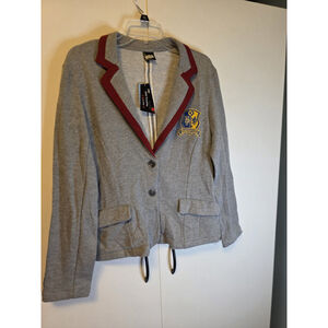New Beetlejuice Northanger Preparatory School Blazer Jacket Gray Medium